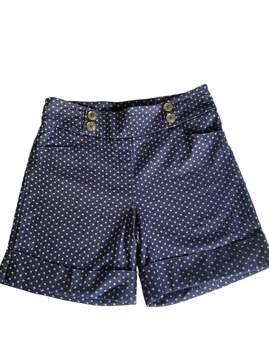 Rekucci Pants - Rekucci Polka Dot Navy Women's Shorts
